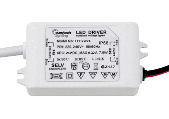 Constant Voltage LED Driver 24V DC 7.5W