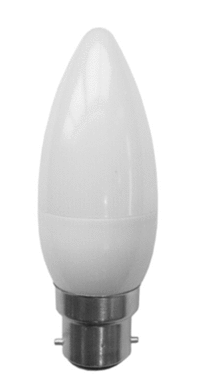 LED 6 Watt Candle Bulbs BC22 Bayonet Base