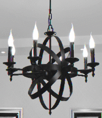 DD0198 Black Steel Chandelier
