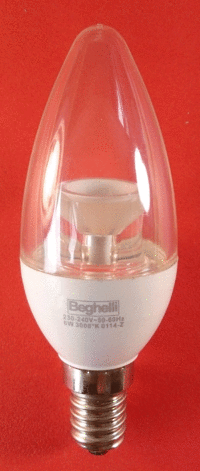 6 Watt LED Candle Clear E14