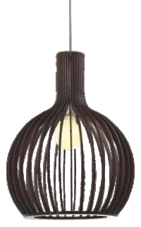 P50126L Wood Shade Pendant