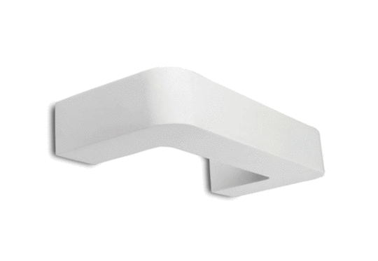 Rectangular Paintable Plaster Wall Light