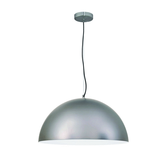 Olive Range Large Dome Satin Gun Metal Pendant