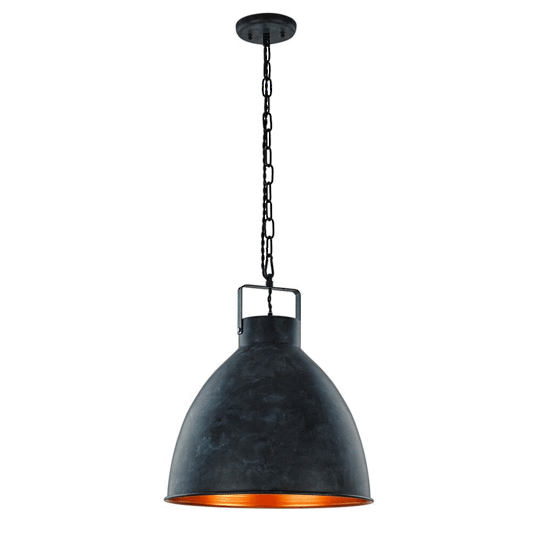 Large Industrial Black Pendant
