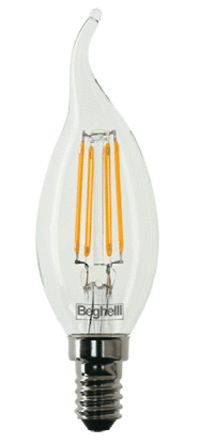 56417 Flame Candle 4 Watt LED Glass Filament Bulb