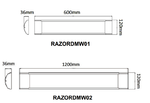 Razor-LED-batten-dimensions